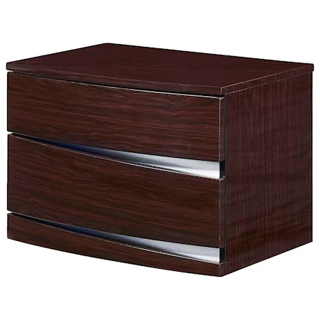 Contemporary 2-Drawer Nightstand